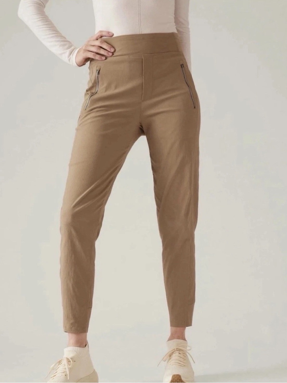 Athleta Trekkie North Jogger Athletic Pants Tan Size 8
